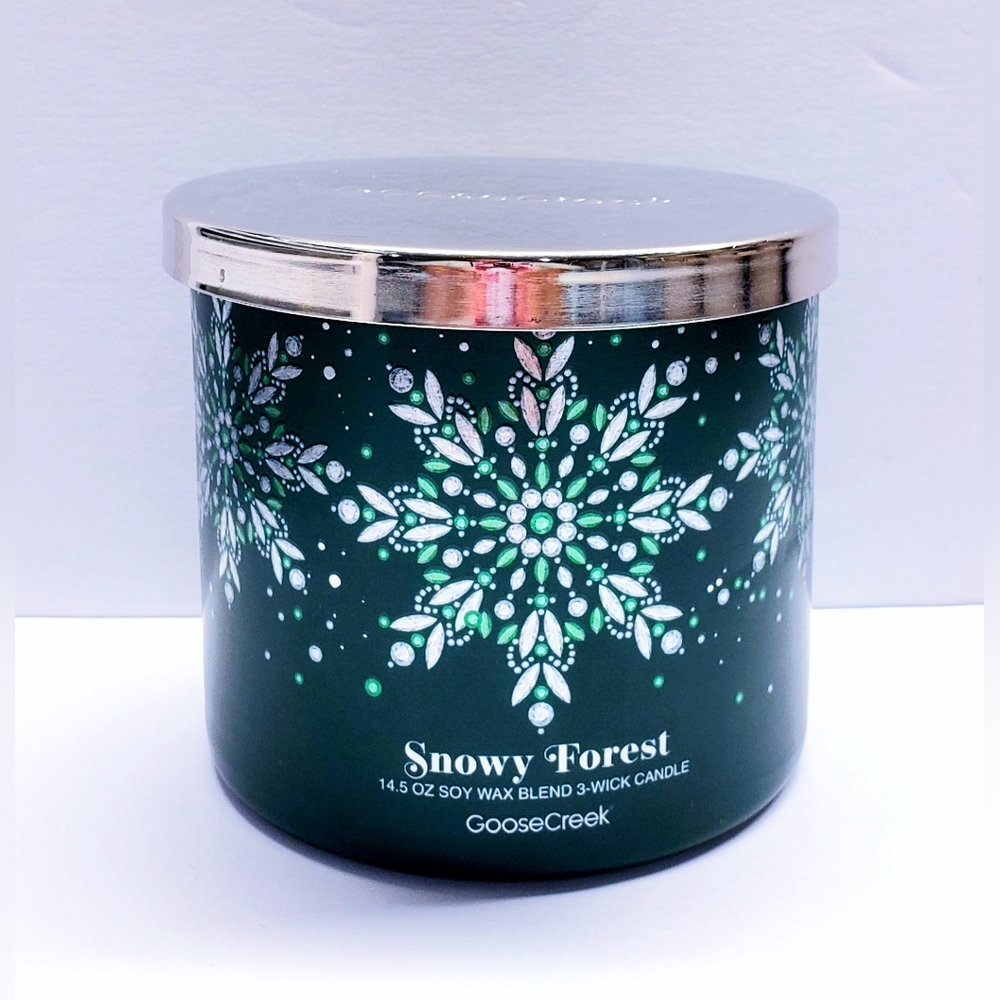 Goose Creek SNOWY FOREST Large 3-Wick Scented Candle, 14.5 oz
